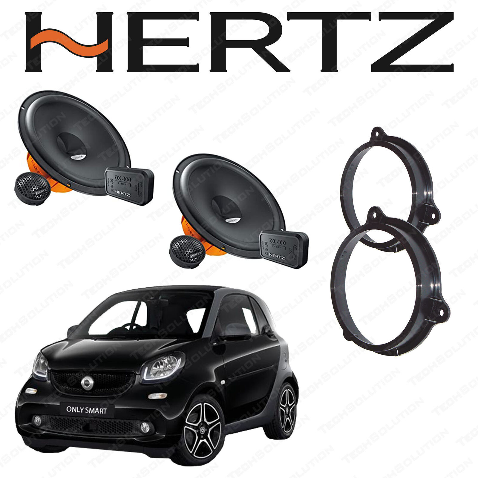 Hertz DSK 165.3 Smart 453 | Kit Casse Anteriori Potenti + Adattatori
