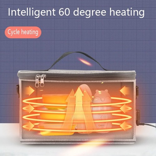 Large Capacity 12V Car Electric Heating Bag Food Lunch Box Warmer W/Charger Plug - Bild 6 von 12