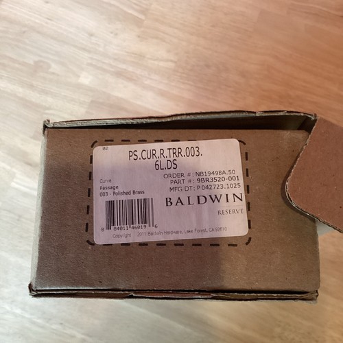 Baldwin Reserve Kurvenpassage 003 Set polierter Messinghebel Teil #9BR3520-001 - Bild 9 von 9