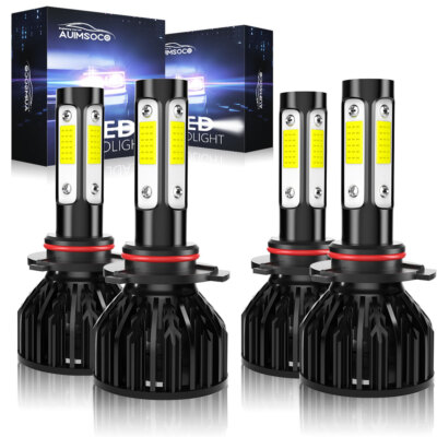9005 9006 LED Headlight Kit Combo Bulbs For Chevrolet Silverado 1500 1999-2006