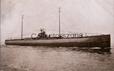 WW1  Captured German Submarine Deutschland At Sea Postcard