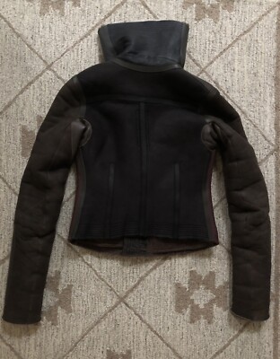 ジャケット・アウター Rick Owens leather coat IT38 Rick Owens Brown Shearling Jacket Mastodon FW 16 IT 38 US 4
