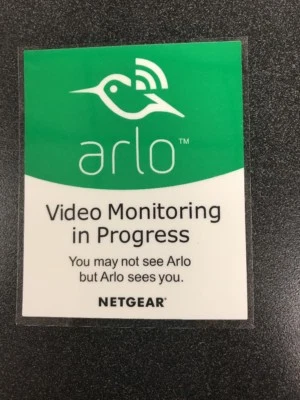 Netgear Arlo Monitoring Sticker Only