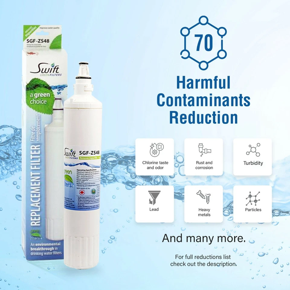 SGF-ZS48 Fits for Sub-Zero 4290510 PRO 48 4204490 Refrigerator Filter (6 Pack) - Image 3 of 4