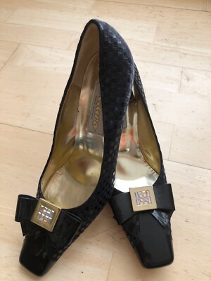 Pumps von Sandro Vicari für Sauro  Gr. 39, schwarz-blau, ungetragen