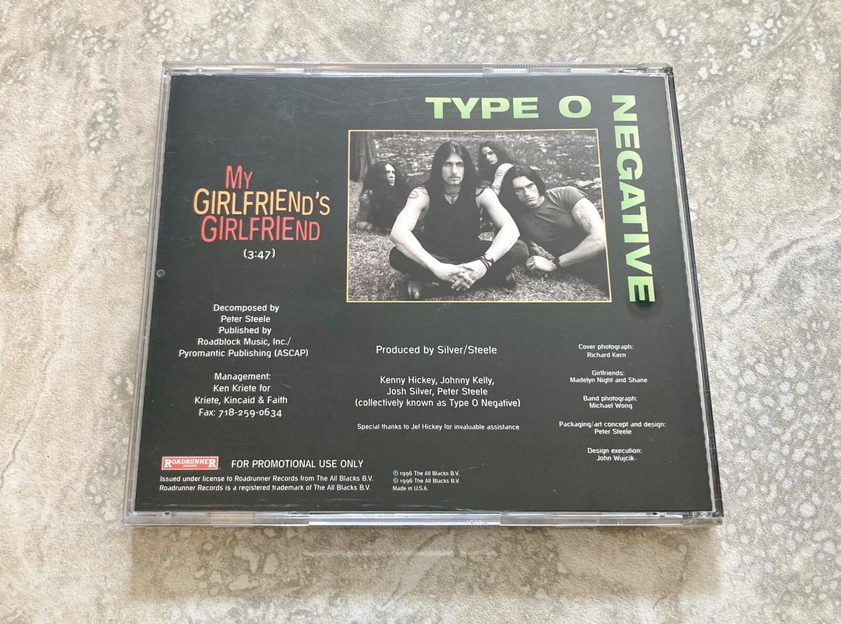Rare Promo CD Type O Negative - My Girlfriend's Girlfriend, 1996