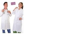  5 New white Professional Full Length 3 Pocket Medical lab coat, unisex,small