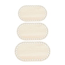 Wooden Basket Bottom Bag Bottom with Holes DIY Basket Weaving Portable Knitting