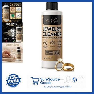 Ultrasonic Jewelry Cleaner Solution 8oz Concentrated for Diamonds Gold Silver