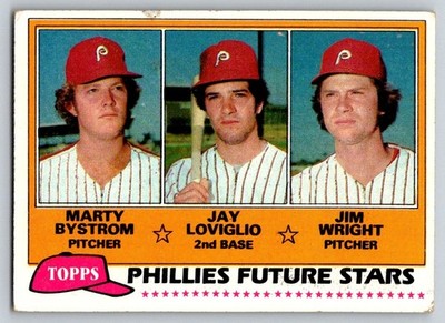 1981 Topps - Future Stars Marty Bystrom, Jim Wright, Jay Loviglio #526 (RC)