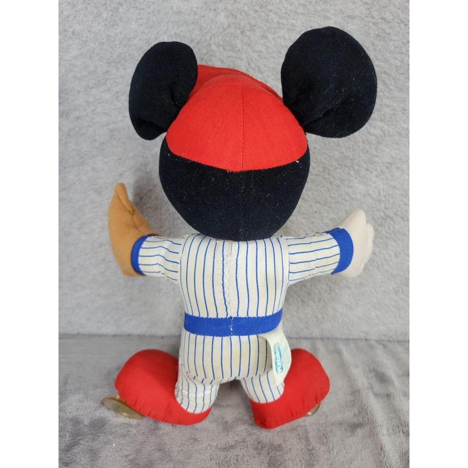 Playskool 1988 Mickey Mouse бейсболист плюшевая игрушка кукла с присоской - Изображение 3 из 4