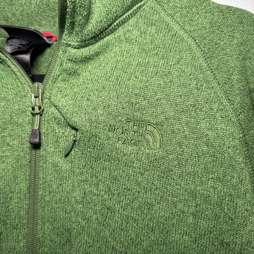 The North Face Green Pullover 1/2 Zip Long Sleeve Sweatshirt Mens Medium TNF - Picture 2 of 6