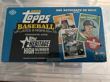 2008 Topps Heritage Baseball High Number Update and Highlights Hobby Box SEALED