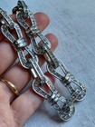 Ann Taylor Crystal Bow Link Necklace Silvertone Pave MINT Beautiful  — photo 3