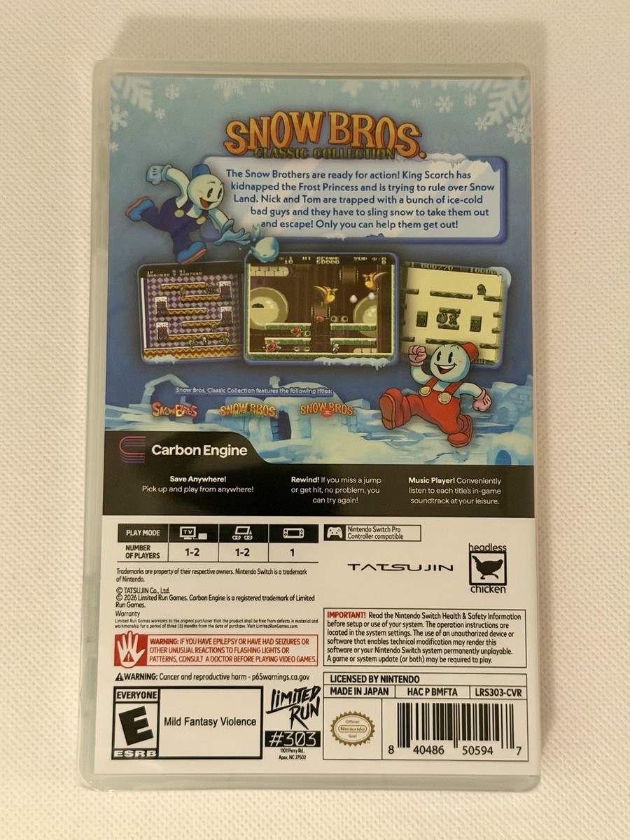 Snow Bros. Classic Collection - Nintendo Switch - Limited Run #303