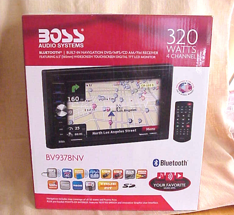 Boss BV9384NV 6.2" Double 2 Din Car DVD CD MP3 Bluetooth Receiver GPS