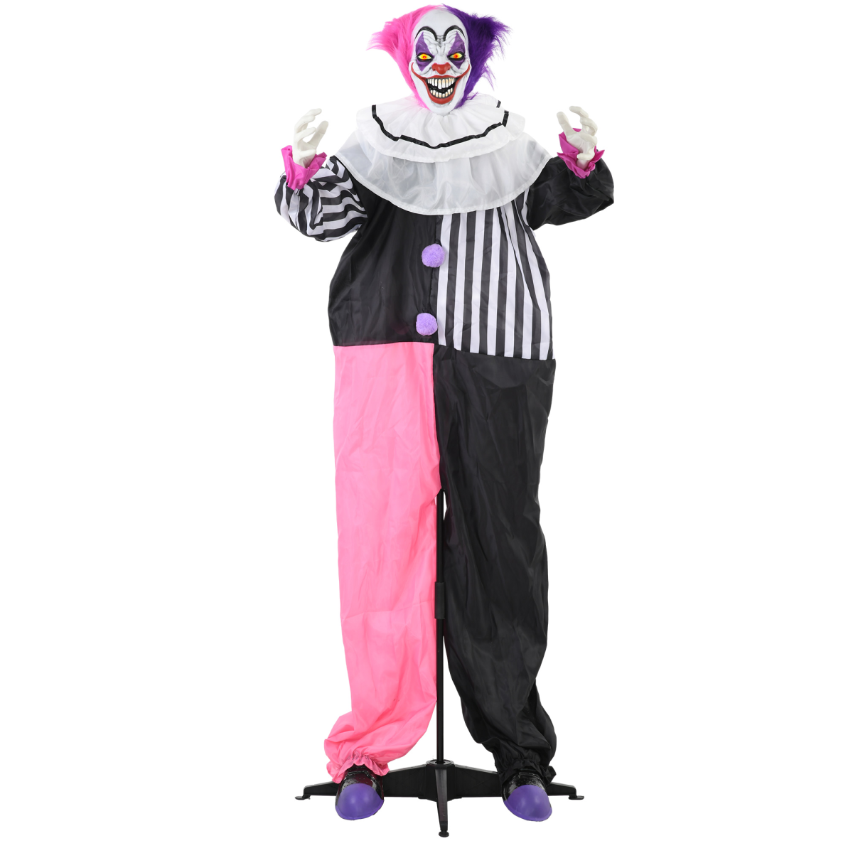 Halloween Clown Animatronic Prop with Light Up Eyes for Indoor Outdoor - Image 2