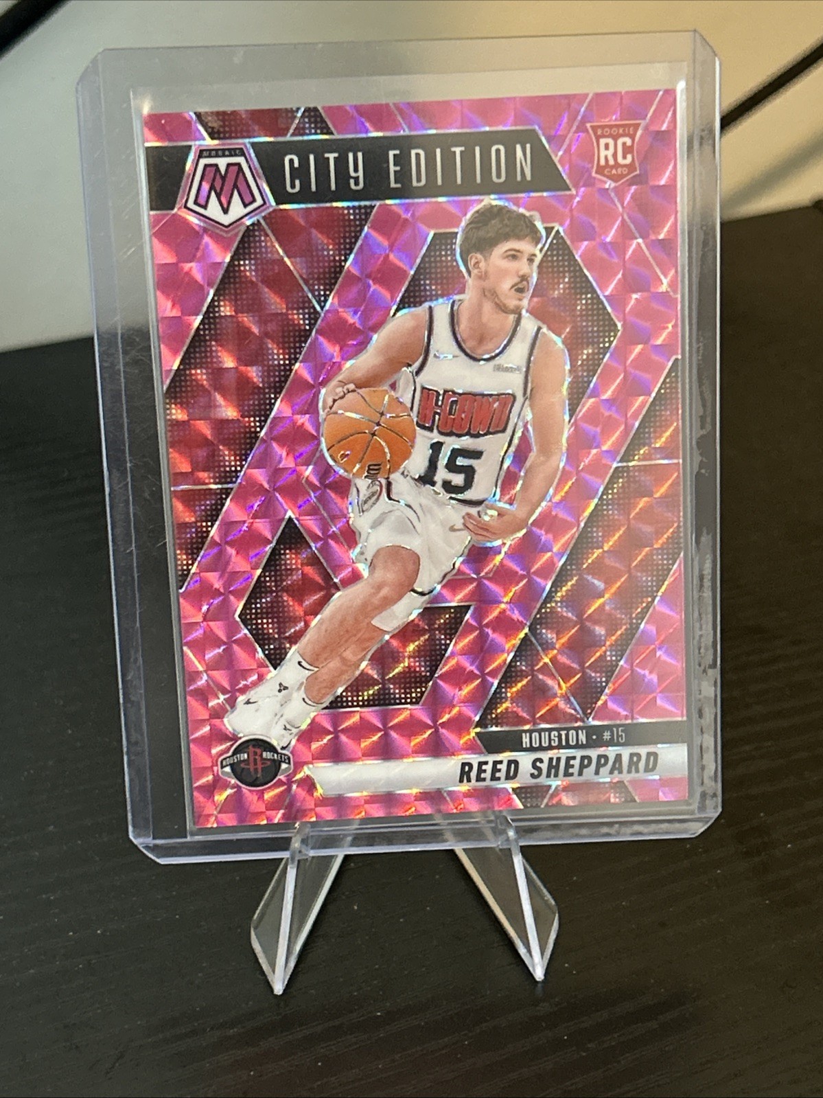 2024-25 Mosaic Reed Sheppard Rookie City Edition Pink Prizm #057/175