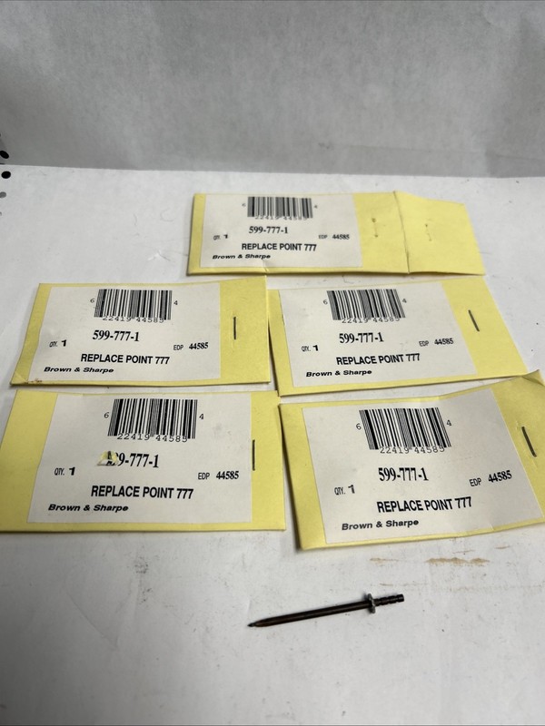 Brown & Sharpe Replacement Points (5) 599-777-1 EDP 44585 New Points 
