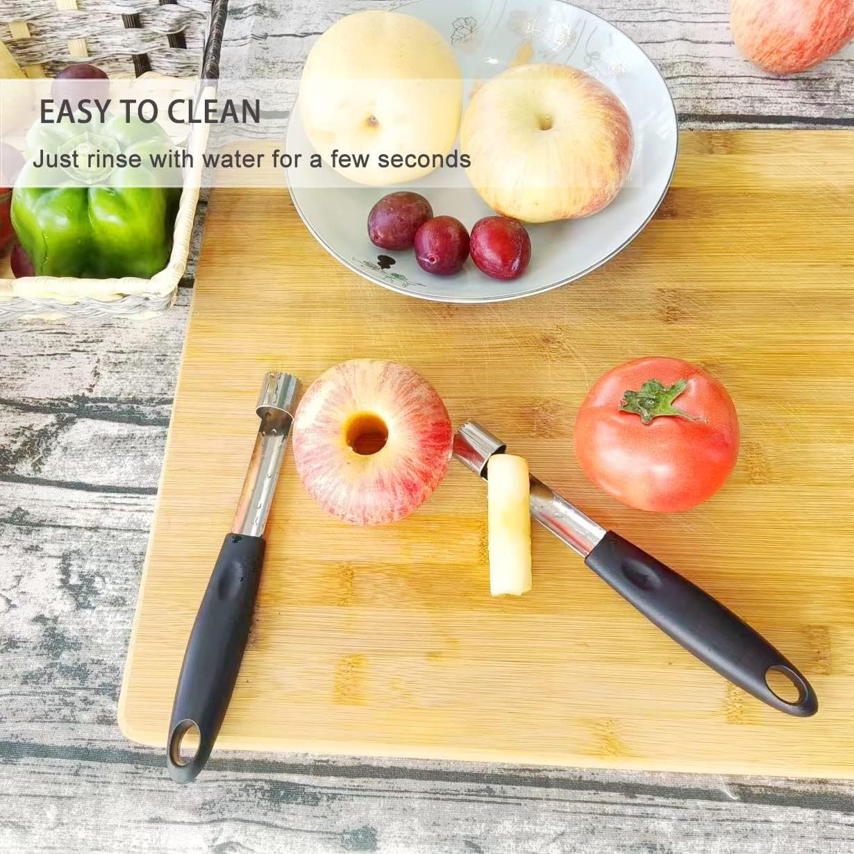 2PCS Apple Cupcake Corer Stainless Steel Fruit & Veggie Core Remover