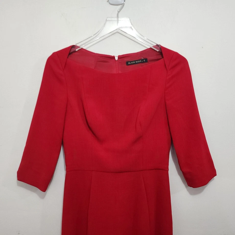 Платье-футляр BLACK HALO Marissa красное карандаш эластичное понте вязаное женское размер 0 - Изображение 3 из 4