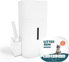 Cat Litter Disposal System Odor Control Waste Pail Smart Locking Bin White