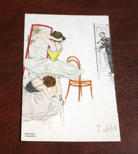 ORIGINAL  RAPHAEL KIRCHNER SIGNED ART NOUVEAU GLAMOUR POSTCARD - BALLET, c1900.