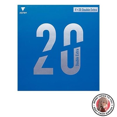 New VICTAS Table Tennis Rubber V)20 Double Extra Soft Back Black 0020 2.0 200080