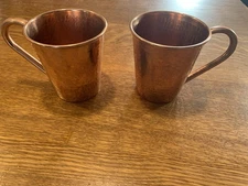 Pair of Moscow Mule Mugs |  12 oz Capacity  100% Pure Copper