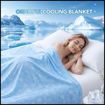 Premium Double Layer Cooling Blanket for Hot Sleepers, Soft Cool Touch Summer...