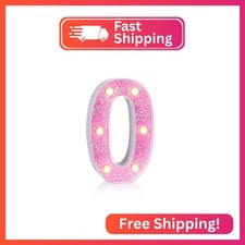 Foaky Pink Light up Letters  Pink Party Decorations,Girls Room Decor,Glitter Marq