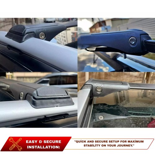 Roof Rack Cross Bars Rails Black Set fit forSubaru Forester Wilderness 2022-2025 - Bild 12 von 13