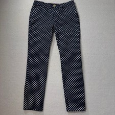 Tommy Hilfiger Navy Blue White Polka Dot Pants Sz 4 Classic Timeless Statement