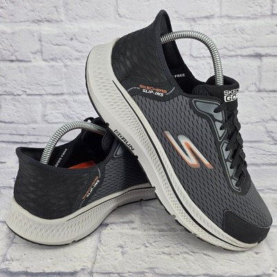 Men Sz 9 Skechers GO RUN Consistent 2.0 Gray Orange Walk Jog Gym Sneakers 220863