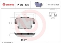 Bremsbelagsatz Scheibenbremse Prime Brembo P 23 175 FüR Chrysler LX 300C Lancia