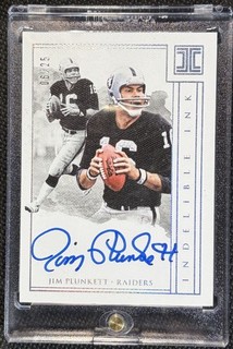 2018 IMPECCABLE #II JP JIM PLUNKETT AUTOGRAPH SP #/25 OAKLAND RAIDERS!!!!!