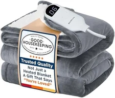 Bedsure Electric Heated Blanket Twin 10 Heat Grey