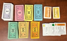 Monopoly Deluxe Anniversary Edition Replacement Money and Cards
