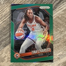 2025 Panini Prizm WNBA Tina Charles Green Prizm #3 Sun