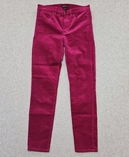 J Crew Mercantile Pants Velvet Pink Women's sz 27 10" Rise Slim Fit 28x29