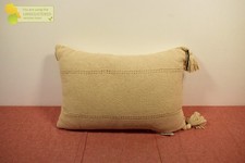 Hearth  Hand 14"x20" Hem Stitch Stripe Lumbar Throw Pillow with Tassels Marks 