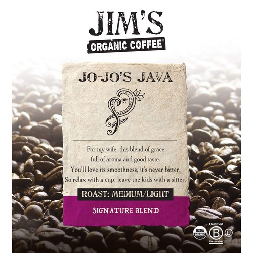Jim’s Organic Coffee – Jo-Jo's Java Blend: Ground Coffee – Medium/Light Roast... - Picture 2 of 6