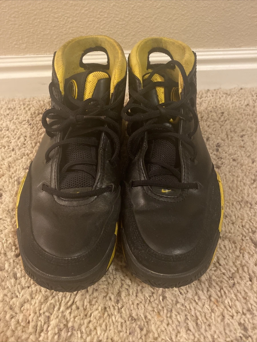 nike air uptempo yellow and black