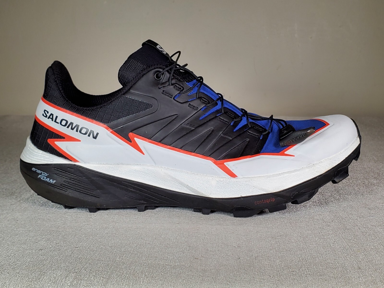 Scarpe da trail running Salomon Thundercross suola Contagrip blu bianco uomo US 10 5