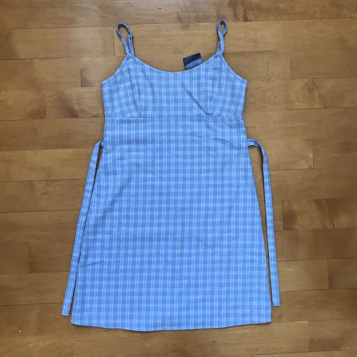 Brandy Melville Blue/Periwinkle Plaid Colleen Dress NWT