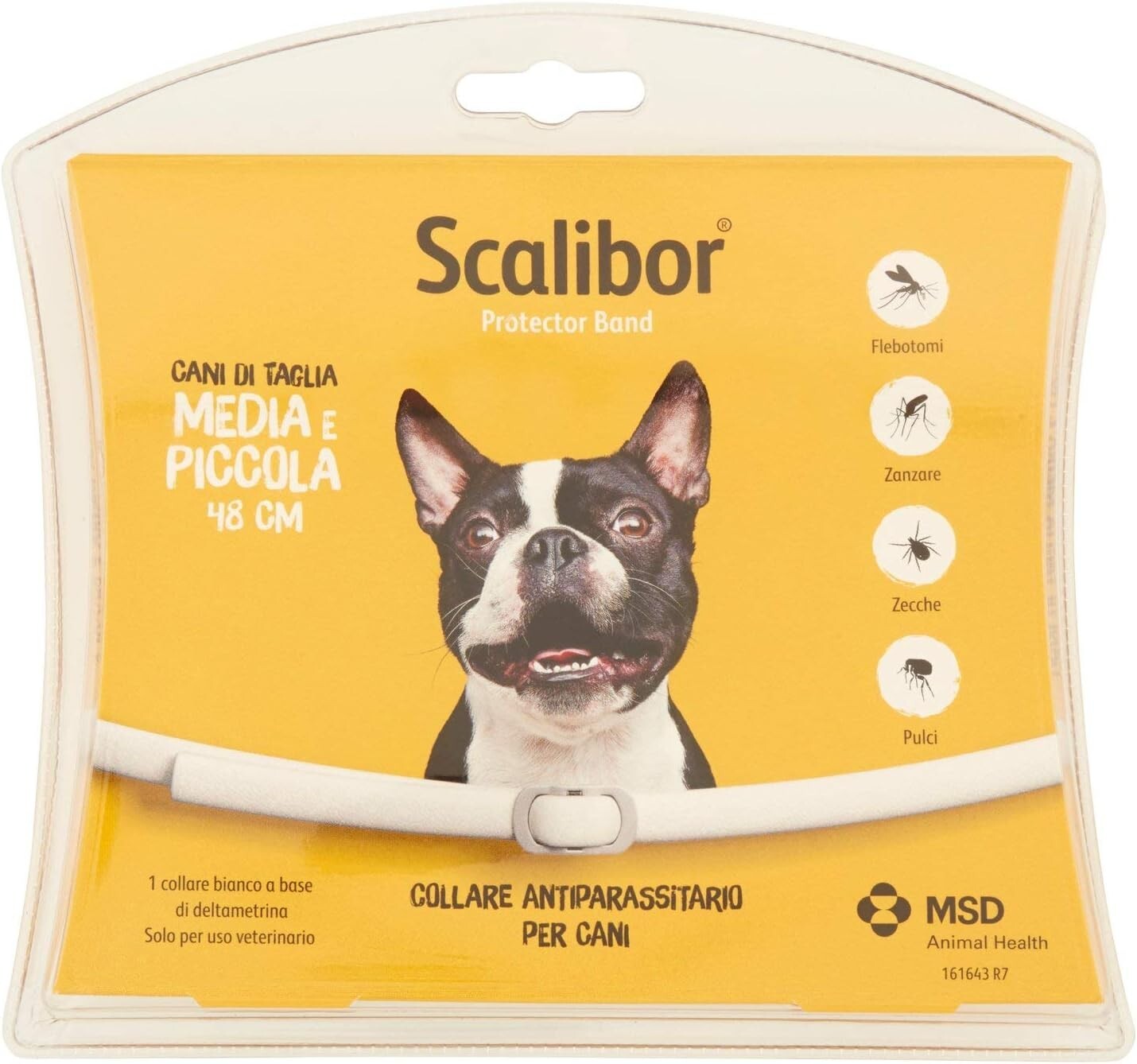 Scalibor Protector 48cm Collare Antiparassitario per Cani Taglia Piccola e Media
