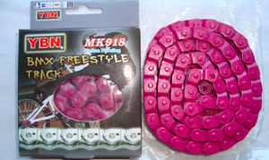 pink bicycle chain