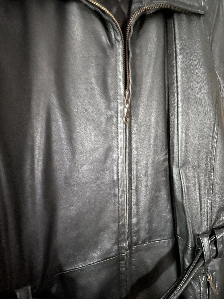 Wilsons Leather Women's Black Leather Jacket w/belt Size Wilsons Leather Women's Black Leather Jacket w/belt Size