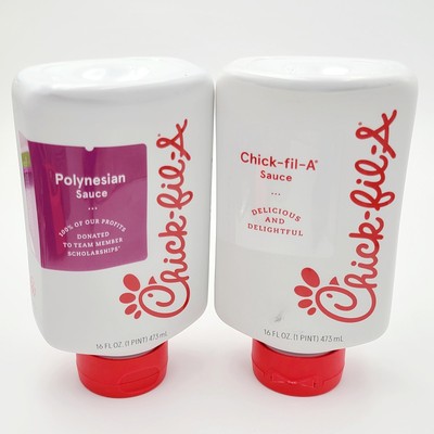 *16 oz Bottles* Chick-Fil-A Original, Polynesian Dipping Sauce 2 Pack Set NEW