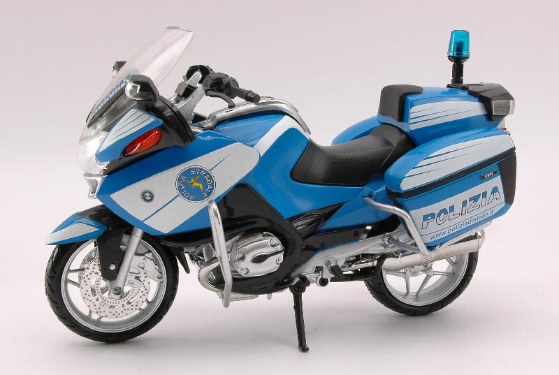 Modellino Moto Polizia BMW R1200RT 1:12 New-Ray - Colore Blu, Per Collezionisti - Foto 5